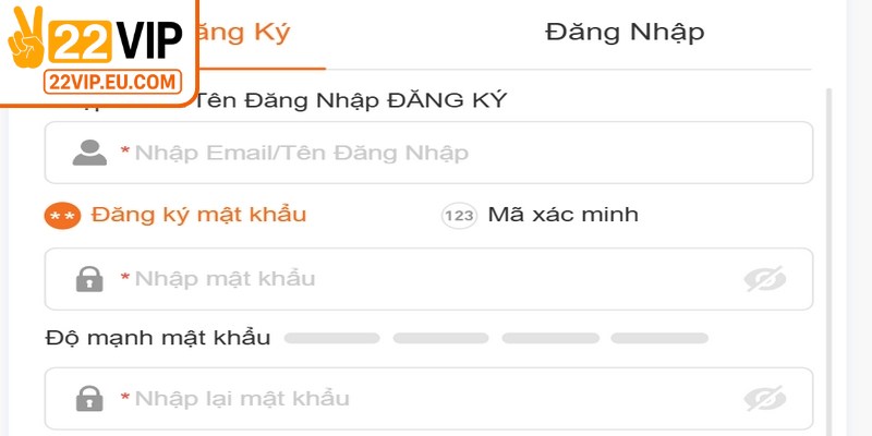 Mở form đăng ký sau khi truy cập vào trang chủ nhà cái
